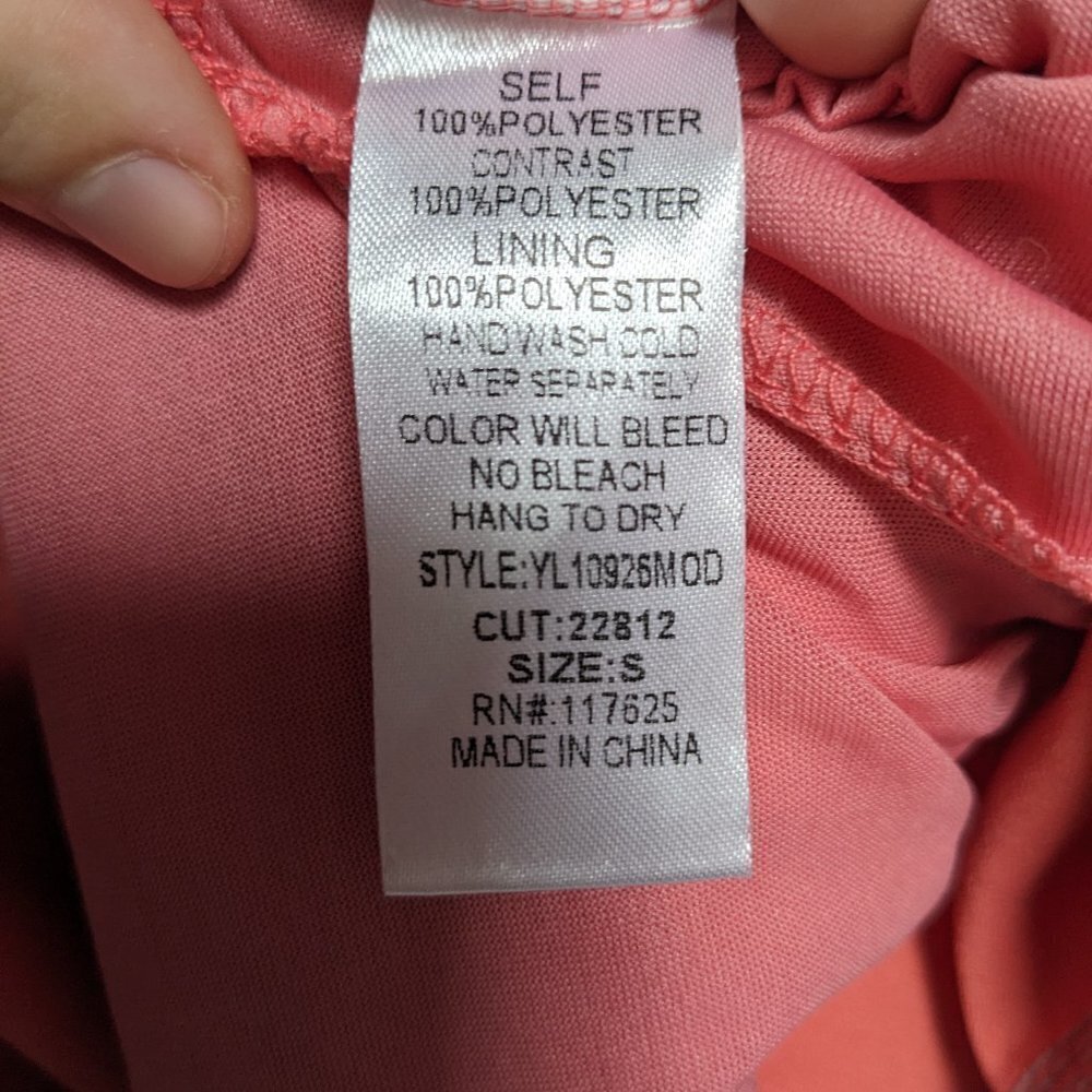 NWOT Ya Los Angeles Coral & Silver Dress Size S - Picture 6 of 16